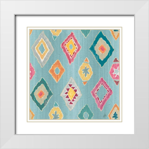 My Bohemian Life Pattern IVB White Modern Wood Framed Art Print with Double Matting by Brissonnet, Daphne