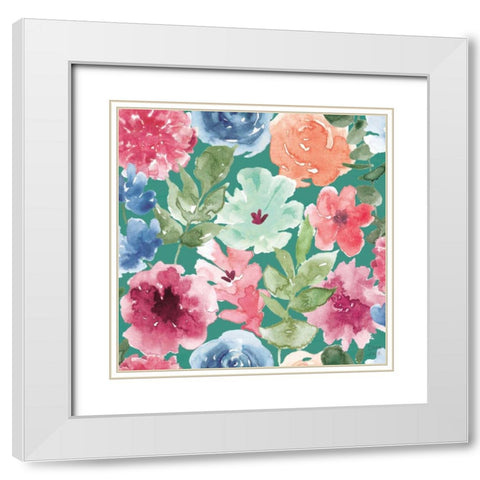 Bohemian Vibes Pattern IB White Modern Wood Framed Art Print with Double Matting by June, Dina
