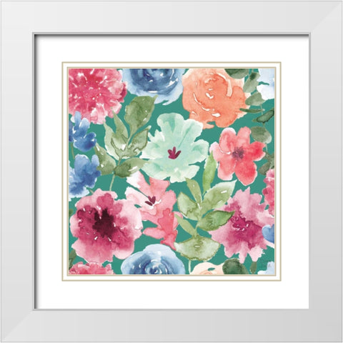 Bohemian Vibes Pattern IB White Modern Wood Framed Art Print with Double Matting by June, Dina