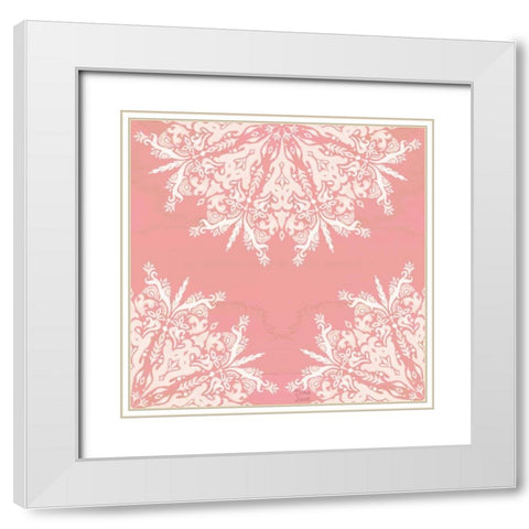 Bohemian Vibes Pattern VIIIB White Modern Wood Framed Art Print with Double Matting by June, Dina