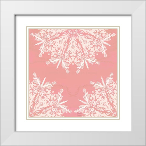 Bohemian Vibes Pattern VIIIB White Modern Wood Framed Art Print with Double Matting by June, Dina