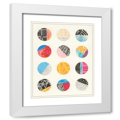 Repetition I White Modern Wood Framed Art Print with Double Matting by Prahl, Courtney
