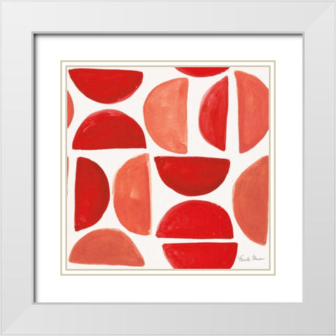 Neighborhood Holiday Pattern IIIA White Modern Wood Framed Art Print with Double Matting by Zaman, Farida