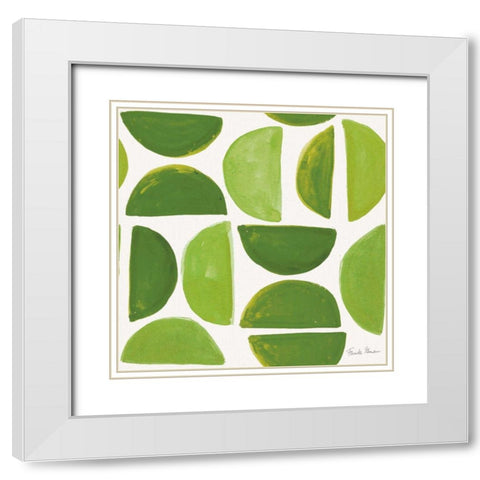 Neighborhood Holiday Pattern IIIB White Modern Wood Framed Art Print with Double Matting by Zaman, Farida