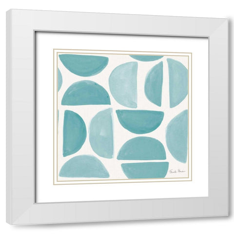 Neighborhood Holiday Pattern IIIC White Modern Wood Framed Art Print with Double Matting by Zaman, Farida