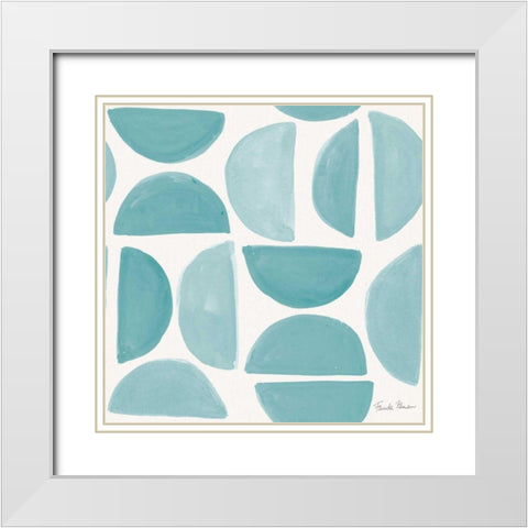 Neighborhood Holiday Pattern IIIC White Modern Wood Framed Art Print with Double Matting by Zaman, Farida
