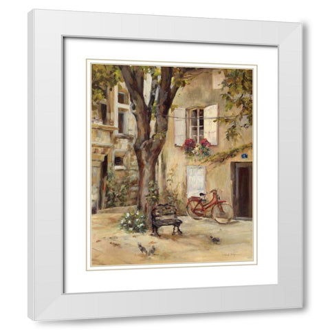 Provence Village I White Modern Wood Framed Art Print with Double Matting by Hageman, Marilyn