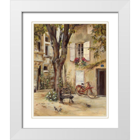 Provence Village I White Modern Wood Framed Art Print with Double Matting by Hageman, Marilyn