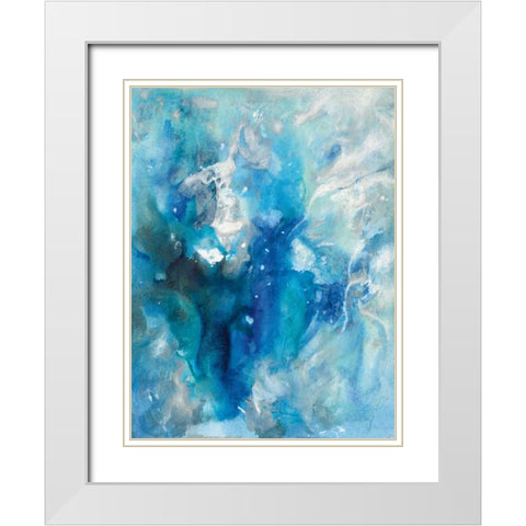 Plunge I White Modern Wood Framed Art Print with Double Matting by Nai, Danhui
