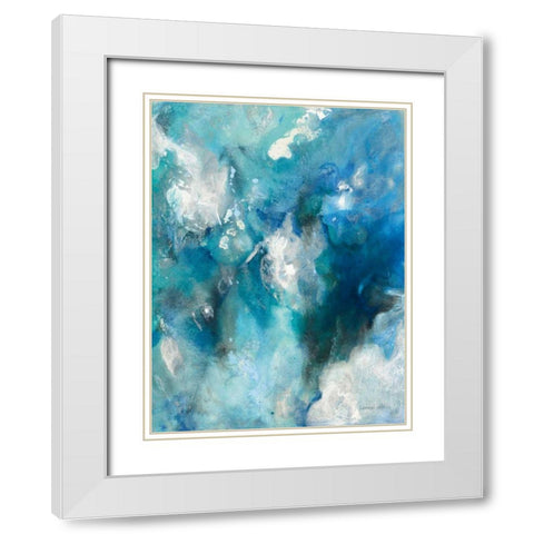 Plunge II White Modern Wood Framed Art Print with Double Matting by Nai, Danhui