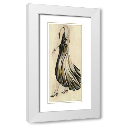 Evening Gown IV Crop White Modern Wood Framed Art Print with Double Matting by Vassileva, Silvia