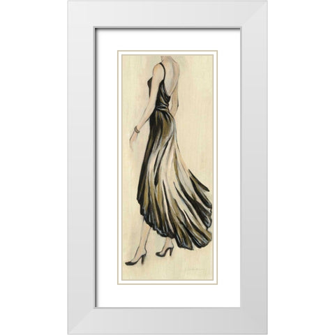 Evening Gown IV Crop White Modern Wood Framed Art Print with Double Matting by Vassileva, Silvia