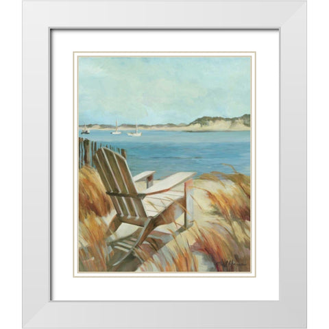 Sea Breeze White Modern Wood Framed Art Print with Double Matting by Hageman, Marilyn