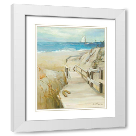 Coastal Escape White Modern Wood Framed Art Print with Double Matting by Hageman, Marilyn
