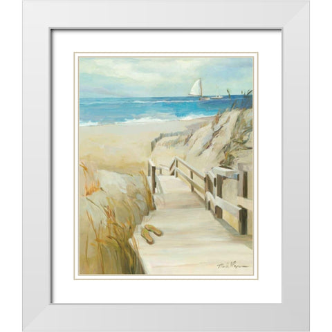 Coastal Escape White Modern Wood Framed Art Print with Double Matting by Hageman, Marilyn