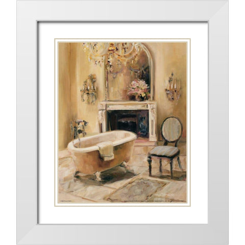 French Bath I White Modern Wood Framed Art Print with Double Matting by Hageman, Marilyn