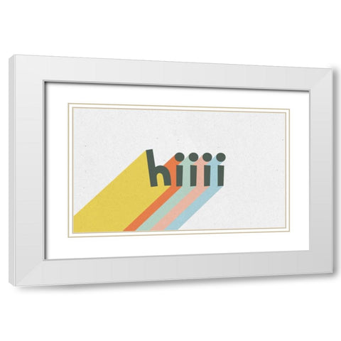 Rainbow Words VI White Modern Wood Framed Art Print with Double Matting by Hershey, Moira