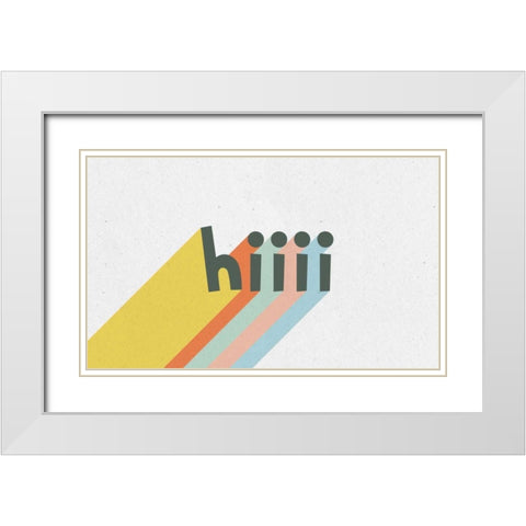 Rainbow Words VI White Modern Wood Framed Art Print with Double Matting by Hershey, Moira