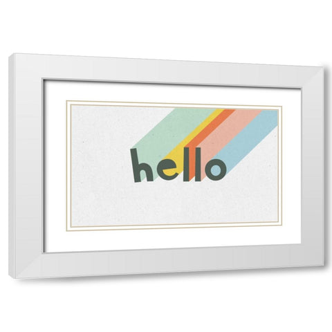 Rainbow Words VII White Modern Wood Framed Art Print with Double Matting by Hershey, Moira