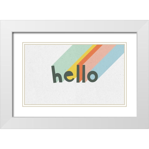 Rainbow Words VII White Modern Wood Framed Art Print with Double Matting by Hershey, Moira