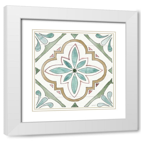 Country Love Pattern IIA White Modern Wood Framed Art Print with Double Matting by Tavoletti, Anne