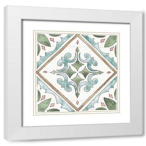 Country Love Pattern IVA White Modern Wood Framed Art Print with Double Matting by Tavoletti, Anne