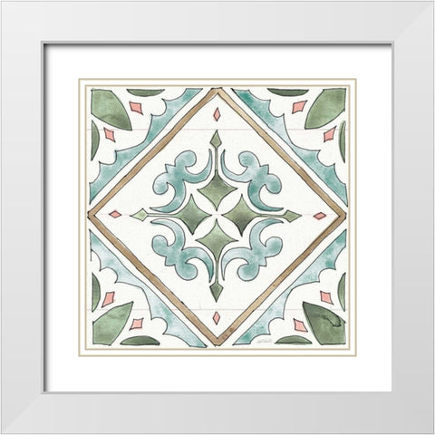 Country Love Pattern IVA White Modern Wood Framed Art Print with Double Matting by Tavoletti, Anne