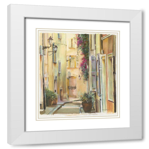 Montmartre I White Modern Wood Framed Art Print with Double Matting by Hageman, Marilyn