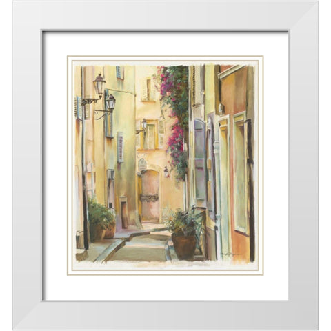 Montmartre I White Modern Wood Framed Art Print with Double Matting by Hageman, Marilyn