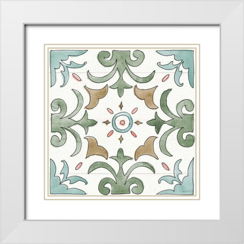 Country Love Pattern VII White Modern Wood Framed Art Print with Double Matting by Tavoletti, Anne