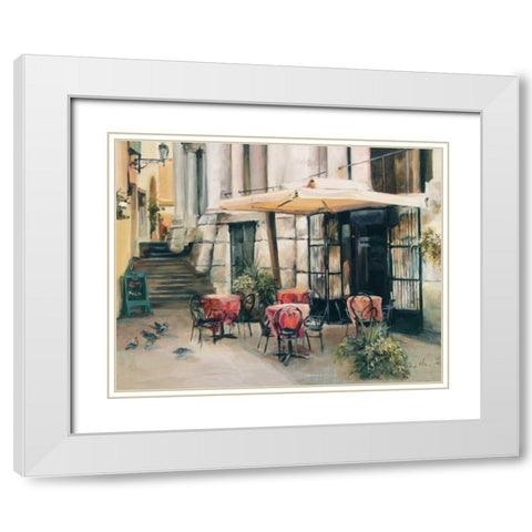 Wine Cellar in Vincenza White Modern Wood Framed Art Print with Double Matting by Hageman, Marilyn