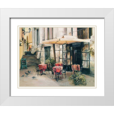 Wine Cellar in Vincenza White Modern Wood Framed Art Print with Double Matting by Hageman, Marilyn