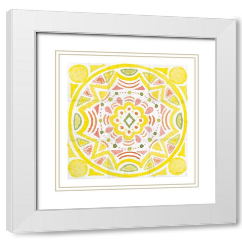 Citrus tile II v2 White Border White Modern Wood Framed Art Print with Double Matting by DeNeige, Elyse