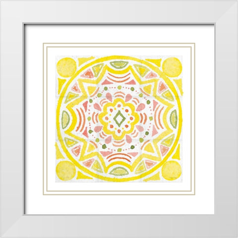 Citrus tile II v2 White Border White Modern Wood Framed Art Print with Double Matting by DeNeige, Elyse