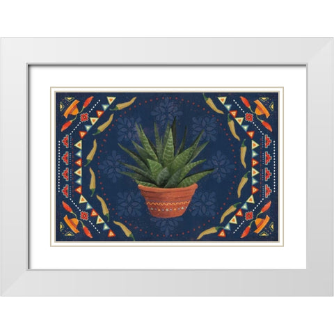 Tex Mex Fiesta II Dark White Modern Wood Framed Art Print with Double Matting by Charron, Veronique