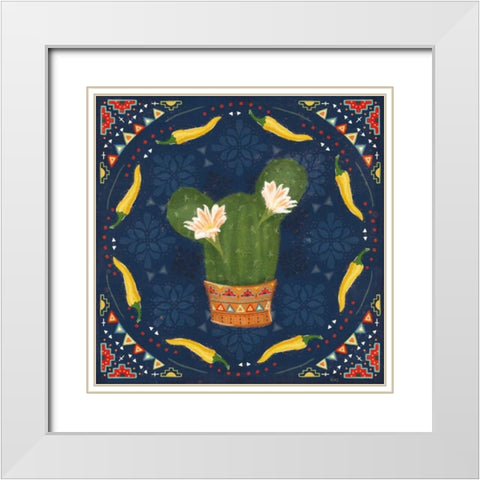 Tex Mex Fiesta IV Dark White Modern Wood Framed Art Print with Double Matting by Charron, Veronique
