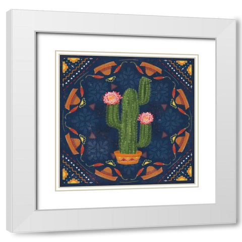 Tex Mex Fiesta V Dark White Modern Wood Framed Art Print with Double Matting by Charron, Veronique