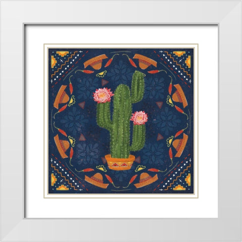 Tex Mex Fiesta V Dark White Modern Wood Framed Art Print with Double Matting by Charron, Veronique