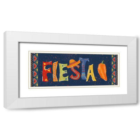 Tex Mex Fiesta VII Dark White Modern Wood Framed Art Print with Double Matting by Charron, Veronique