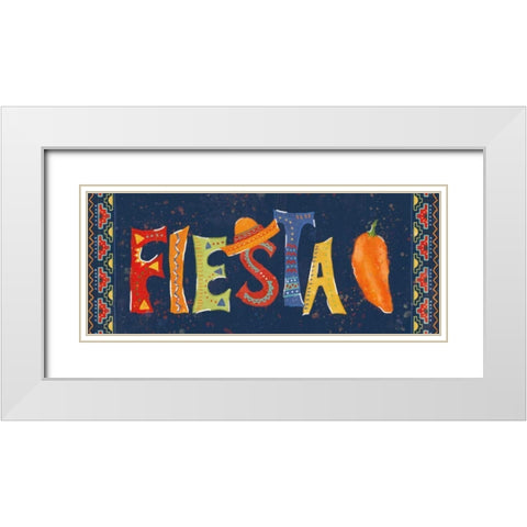 Tex Mex Fiesta VII Dark White Modern Wood Framed Art Print with Double Matting by Charron, Veronique