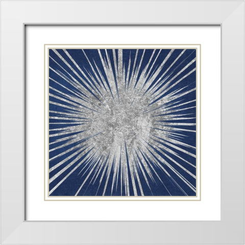 Sunburst I White Modern Wood Framed Art Print with Double Matting by Wild Apple Portfolio