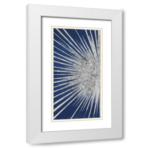 Sunburst II White Modern Wood Framed Art Print with Double Matting by Wild Apple Portfolio