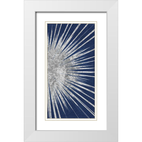 Sunburst III White Modern Wood Framed Art Print with Double Matting by Wild Apple Portfolio