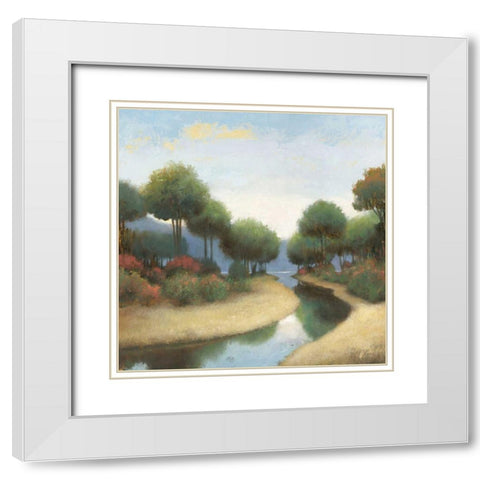 By the Waterways I White Modern Wood Framed Art Print with Double Matting by Wiens, James
