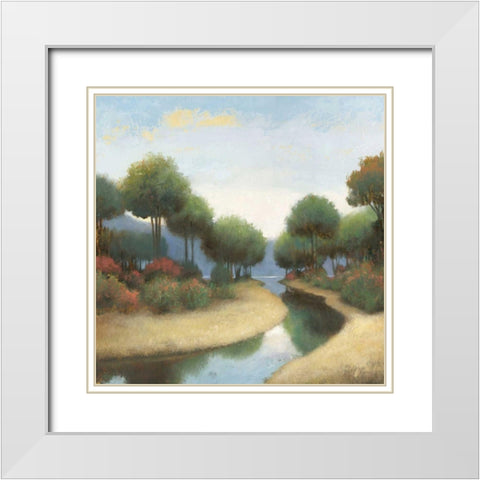By the Waterways I White Modern Wood Framed Art Print with Double Matting by Wiens, James