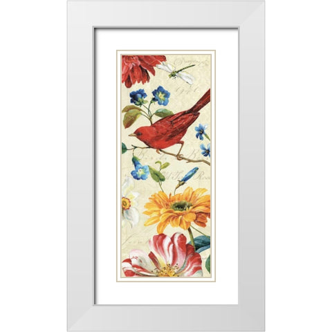 Rainbow Garden VII - Cream White Modern Wood Framed Art Print with Double Matting by Audit, Lisa