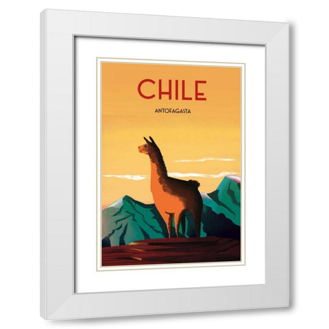 Chile White Modern Wood Framed Art Print with Double Matting by Escalante, Omar