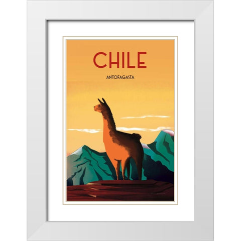Chile White Modern Wood Framed Art Print with Double Matting by Escalante, Omar