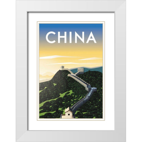 China White Modern Wood Framed Art Print with Double Matting by Escalante, Omar