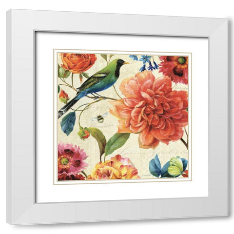 Rainbow Garden II - Cream White Modern Wood Framed Art Print with Double Matting by Audit, Lisa